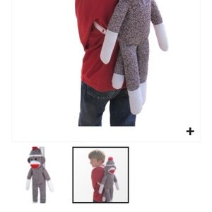 Pennington sock monkey backpack
